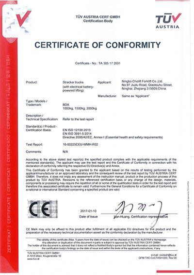 TUV certification